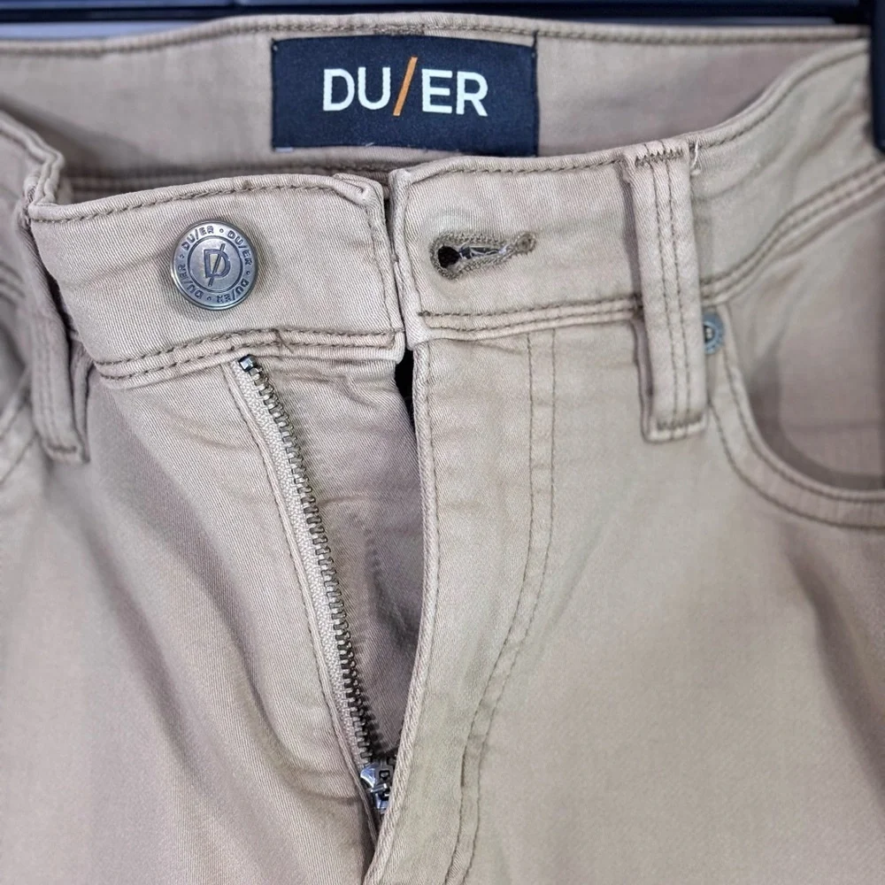 DU/ER No Sweat Khaki Pants Relaxed Taper Stretch Performance 32x32